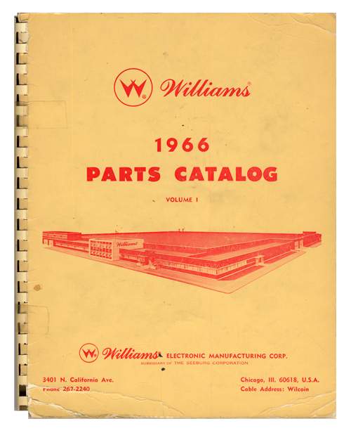 Williams 1966 Parts Catalog
