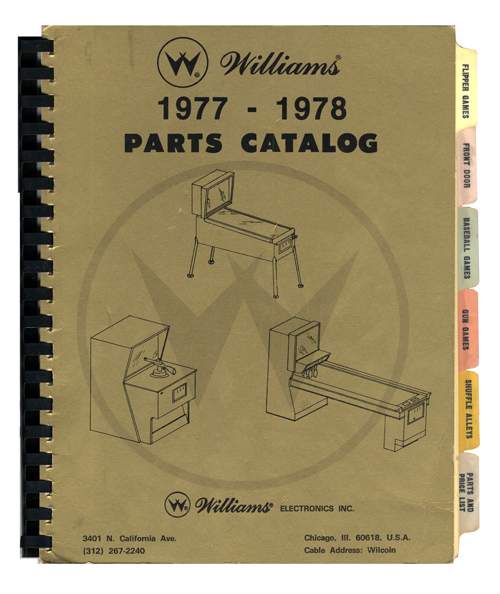 Williams 1977-78 Parts Catalog