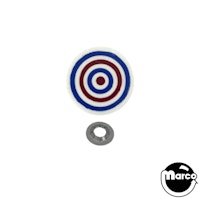 Target face rear stud white blue red bullseye