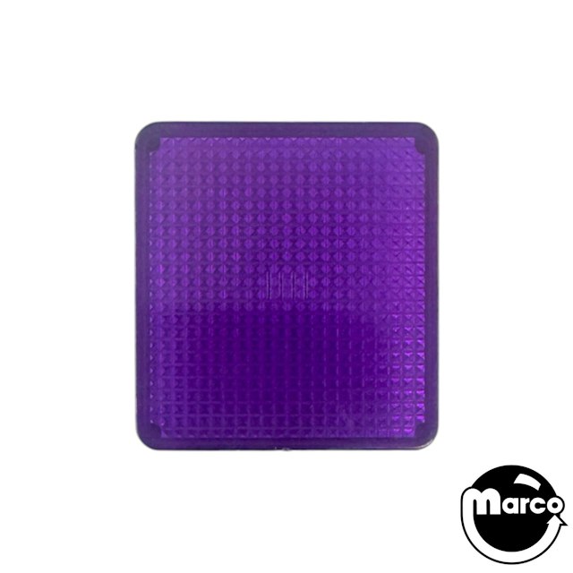 Insert - rectangle 1-1/8 x 1/4 inch clear purple stippled