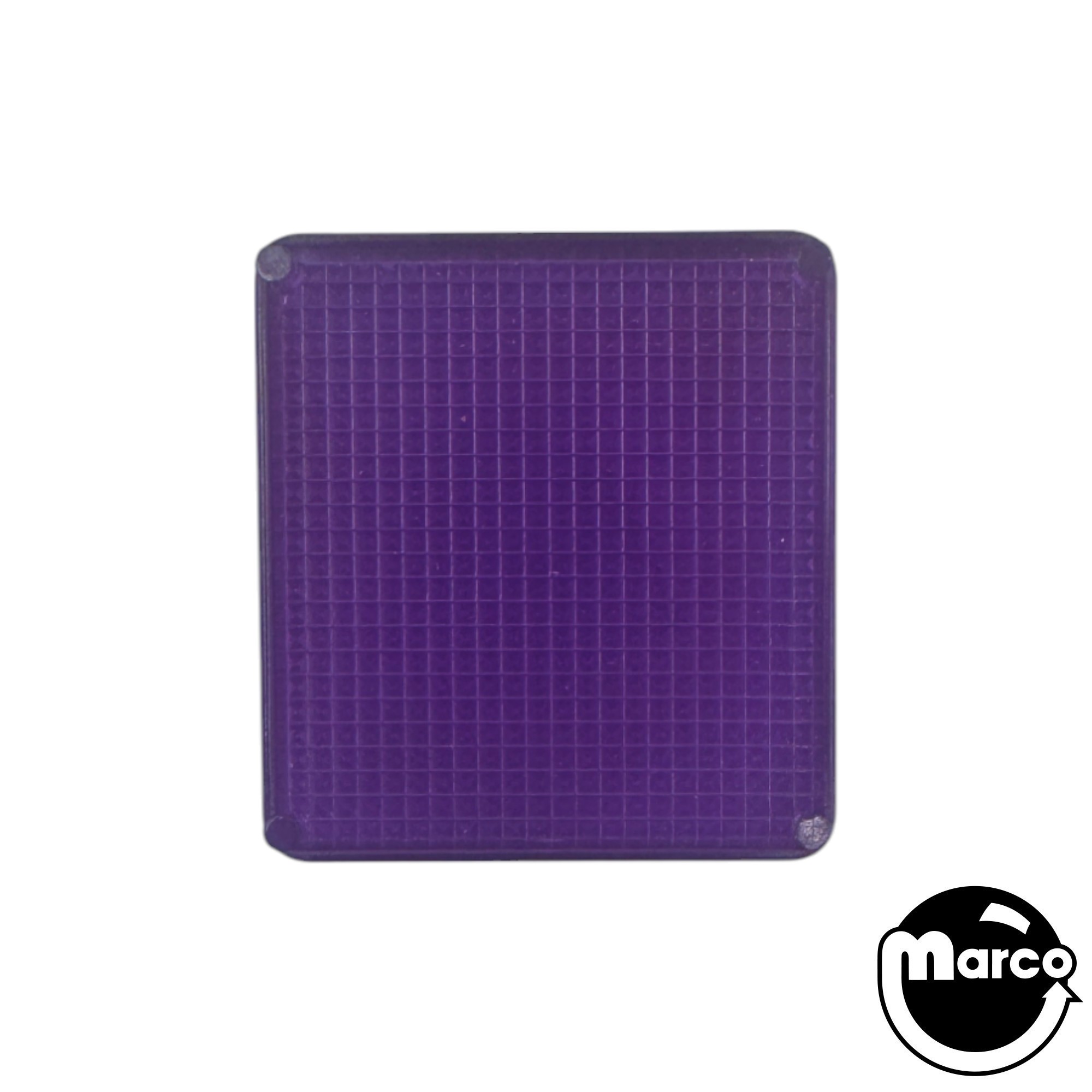 Insert - rectangle 1-1/8 x 1/4 inch clear purple stippled
