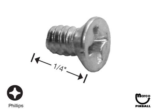 Machine Screw 6-32 x 1/4" p-flh