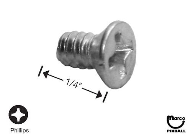 Machine Screw 6-32 x 1/4" p-flh