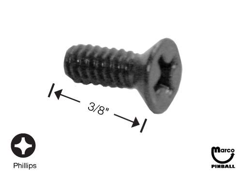 Machine Screw 6-32 x 3/8 inch p-flh  black