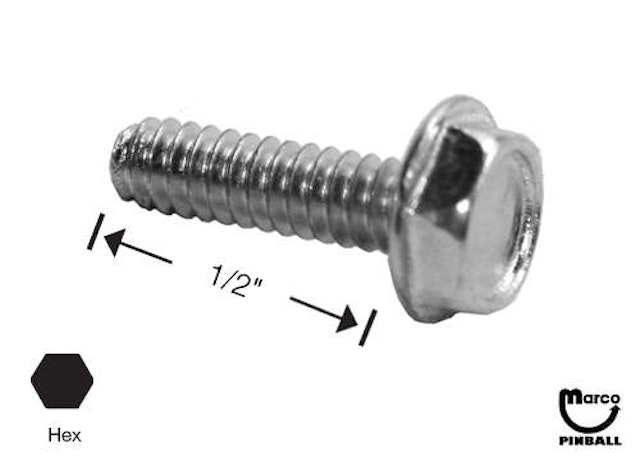 Machine Screw 6-32 x 1/2 inch pl-hwh