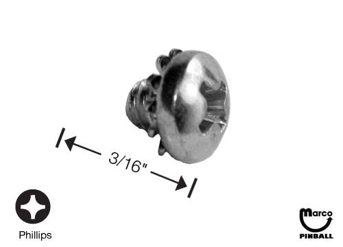 Machine Screw 8-32 x 3/16 inch p-ph-sems
