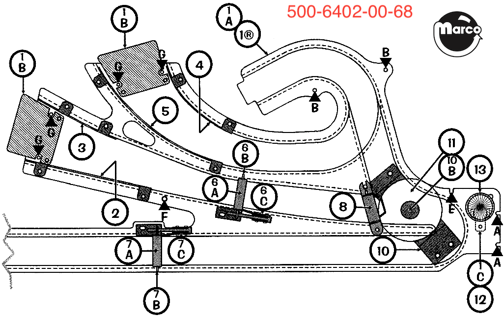 STRIKER XTREME (Stern) Ramp assembly