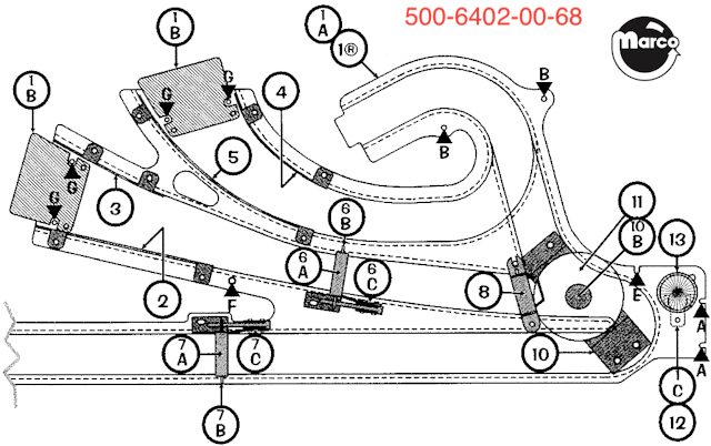 STRIKER XTREME (Stern) Ramp assembly