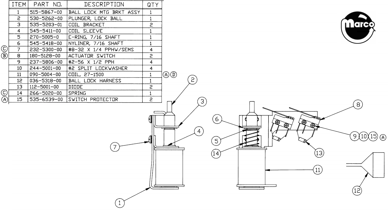 LAST ACTION HERO (DE) Ball lock bracket