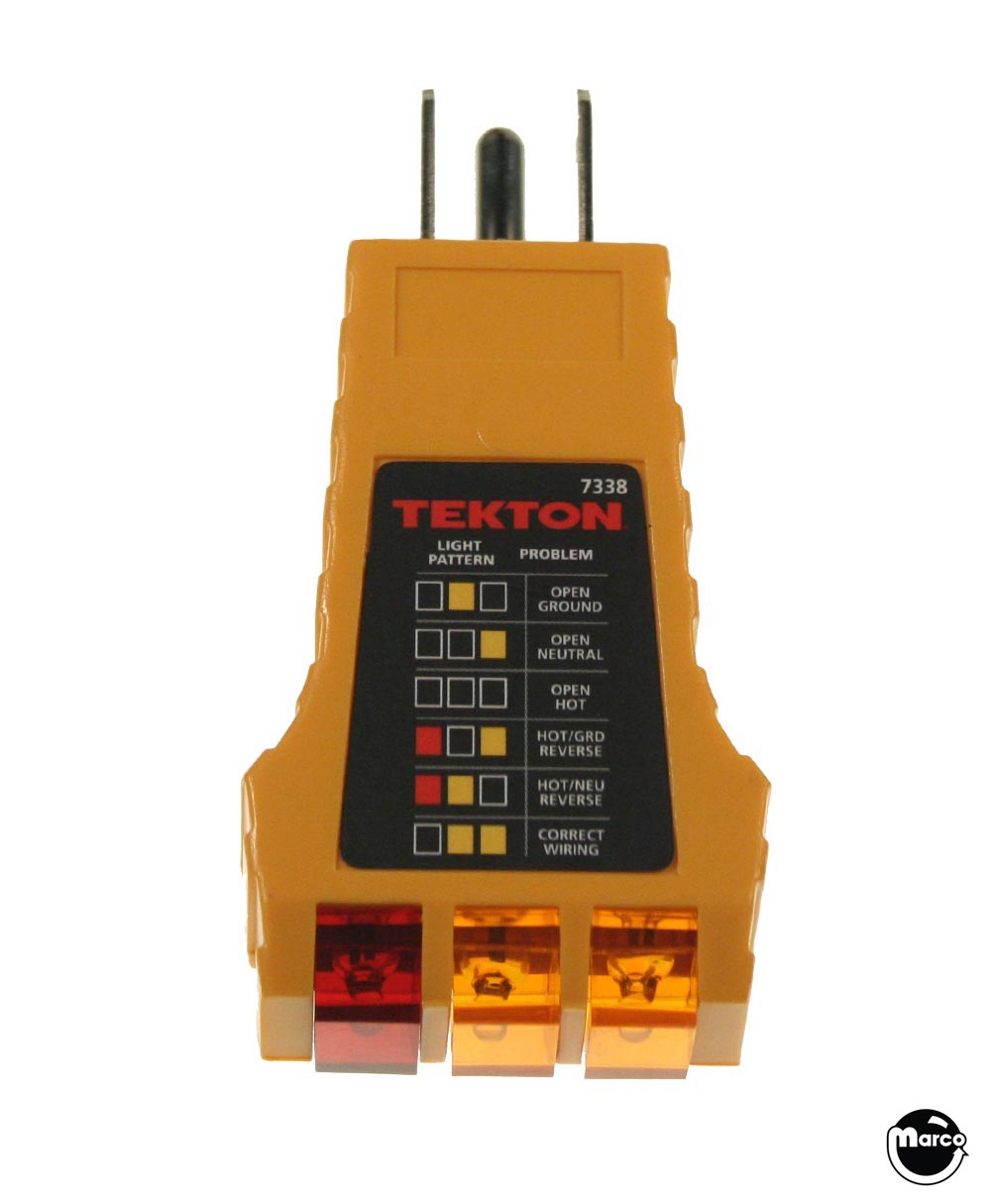 AC power outlet tester 3-wire receptacle 110 v