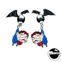 Silly Puppet BatBall Earrings