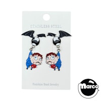 Silly Puppet BatBall Earrings