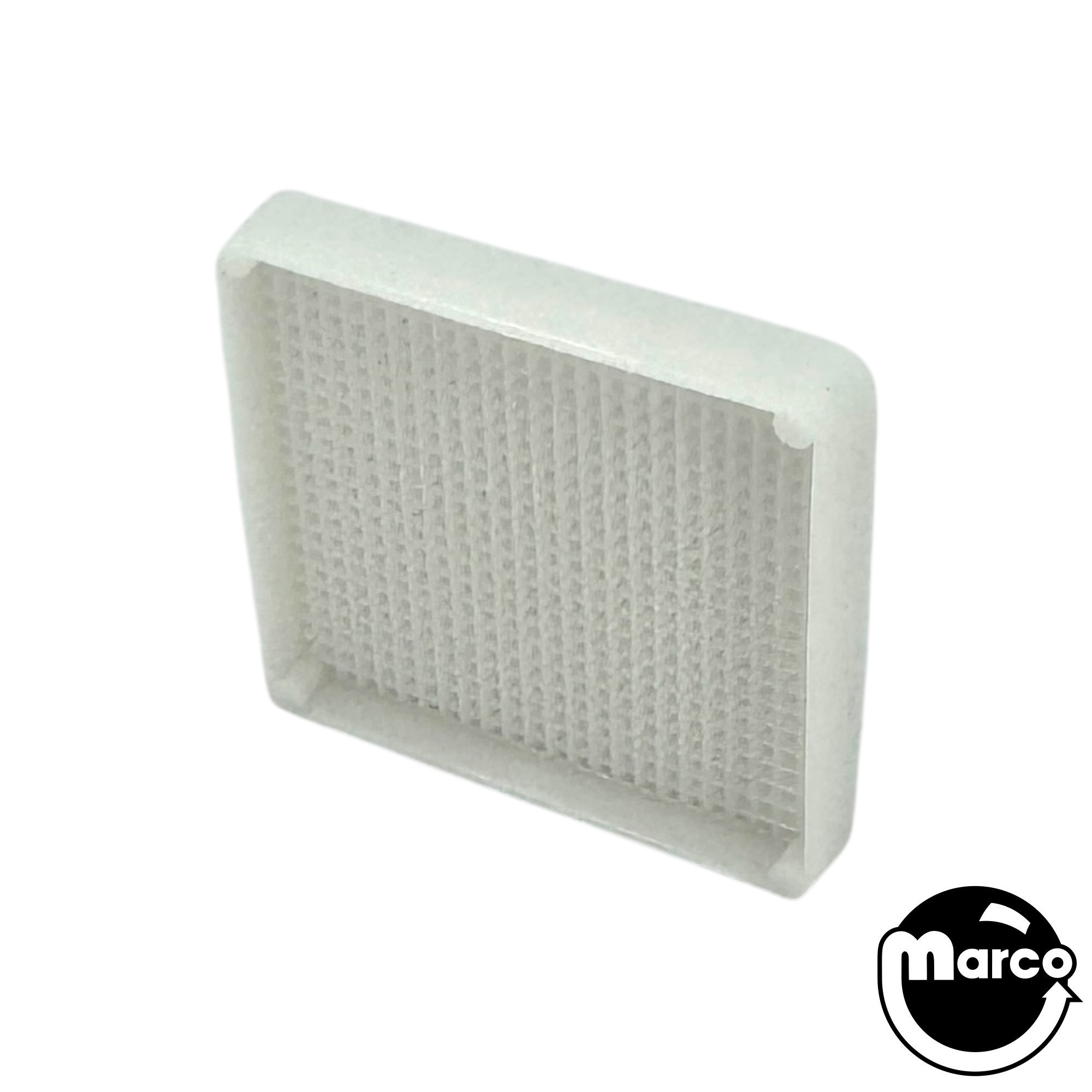 Insert - rectangle 1-1/8 x 1/4 inch opaque white stippled