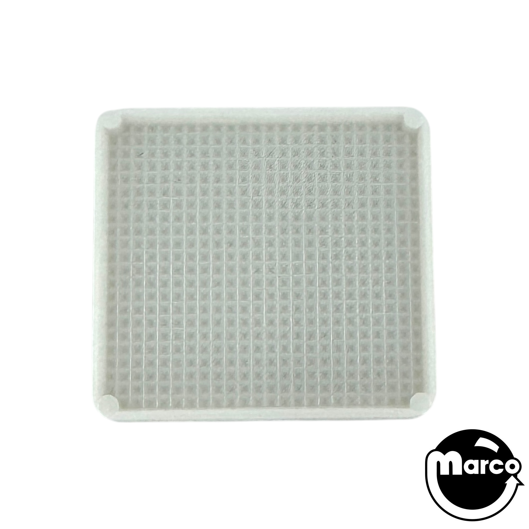 Insert - rectangle 1-1/8 x 1/4 inch opaque white stippled