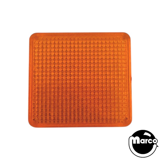 Insert - rectangle 1-1/8 x 1/4 inch clear orange stippled