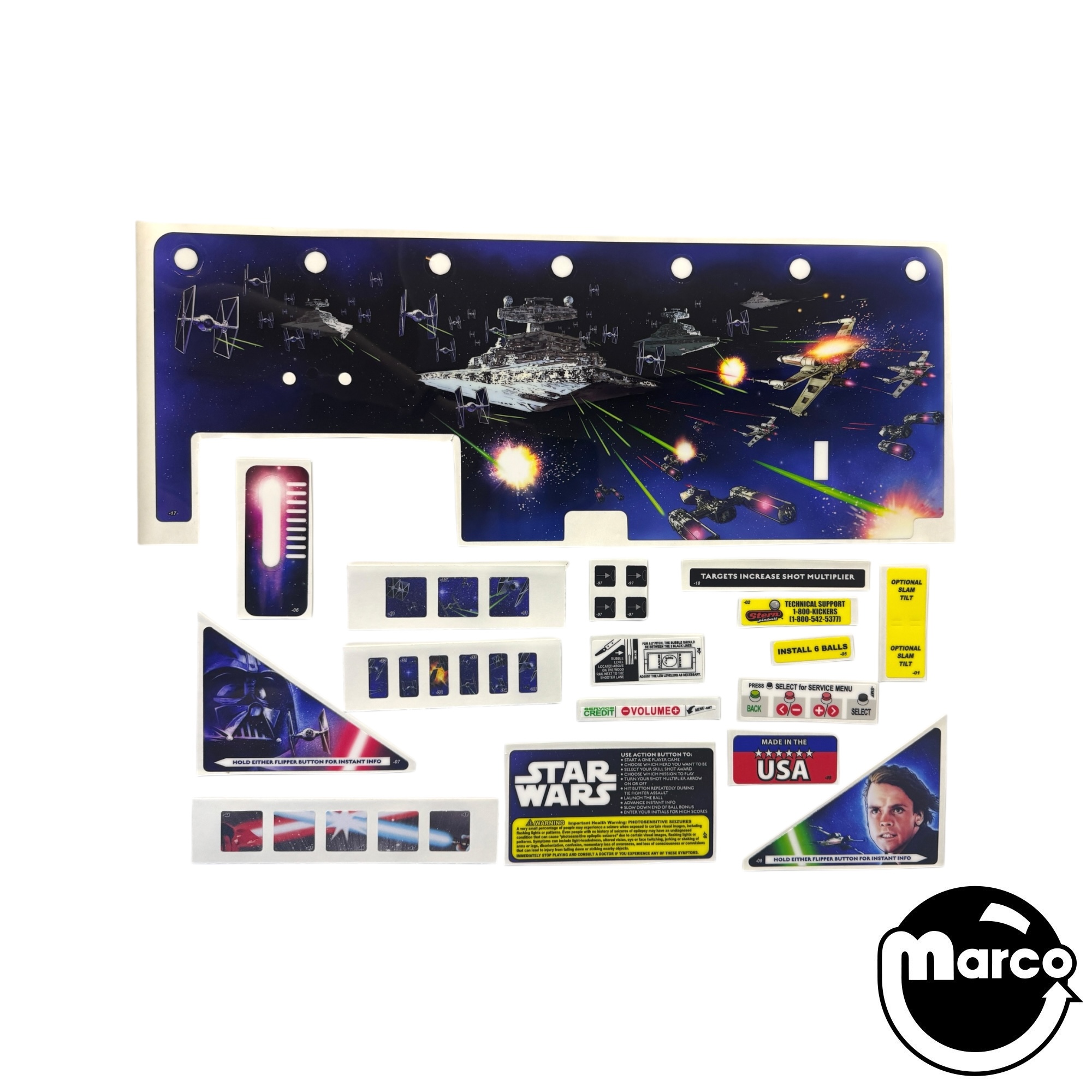 STAR WARS PREM/LE (Stern) Playfield decal set