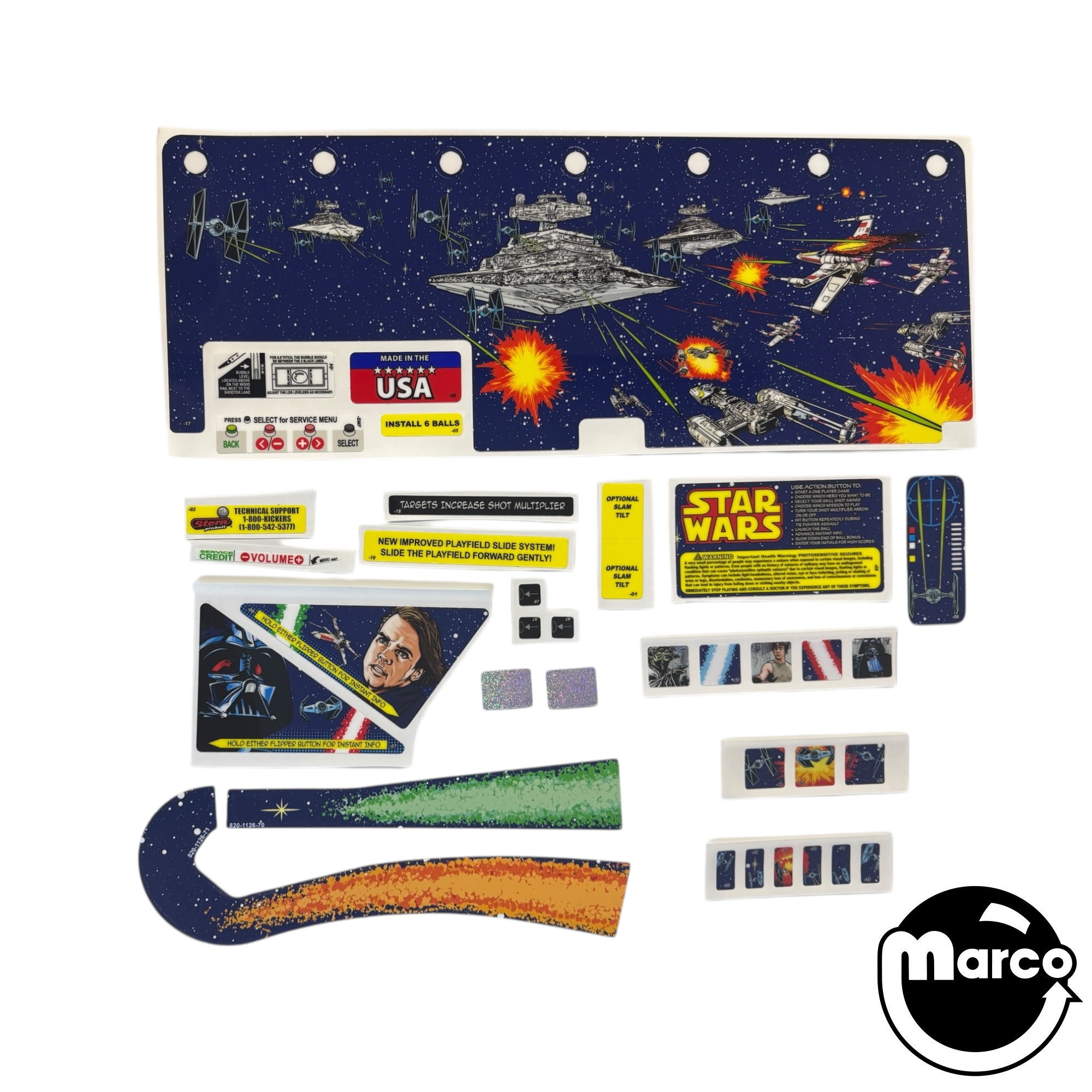 STAR WARS COMIC ART PRO (Stern) Decal Set