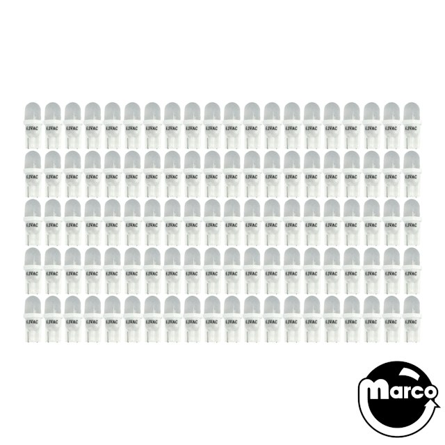 100 Pack of Cool White Frosted ECONOMY LED 555 operator pack