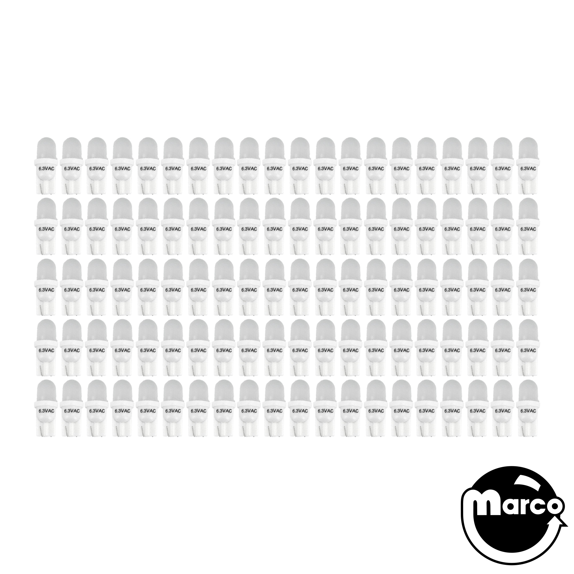 100 Pack of Sunlight White Frosted ECONOMY LED 555 operator pack