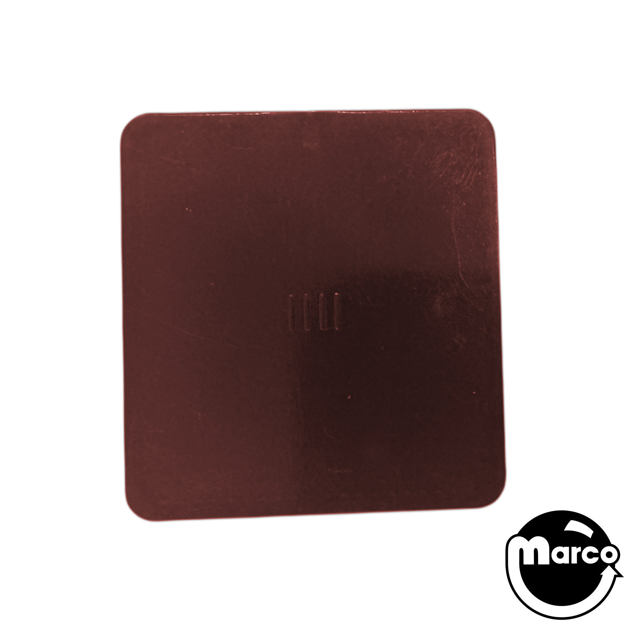Insert - rectangle 1-1/8 x 1/4 inch clear amber stippled