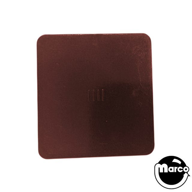 Insert - rectangle 1-1/8 x 1/4 inch clear amber stippled