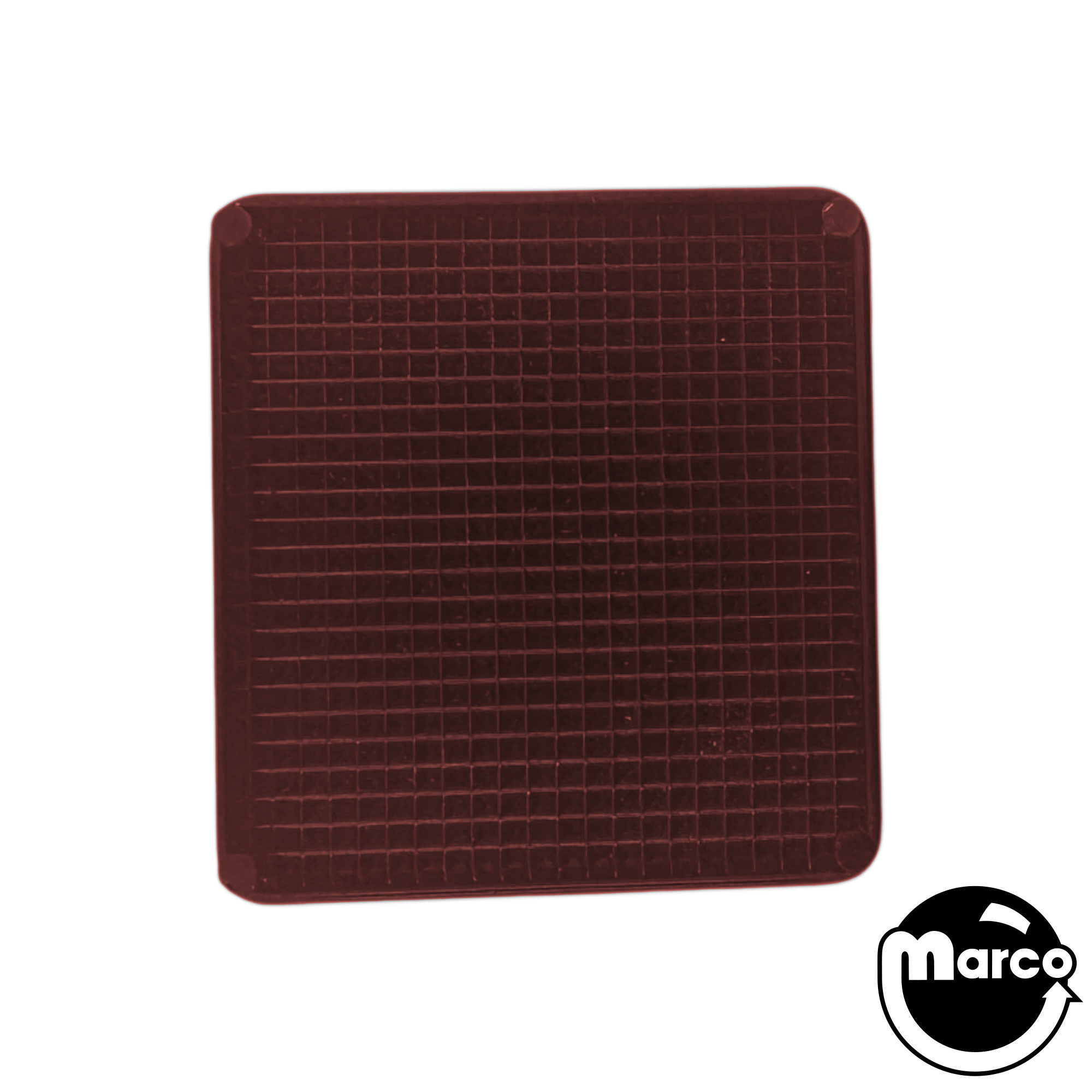 Insert - rectangle 1-1/8 x 1/4 inch clear amber stippled