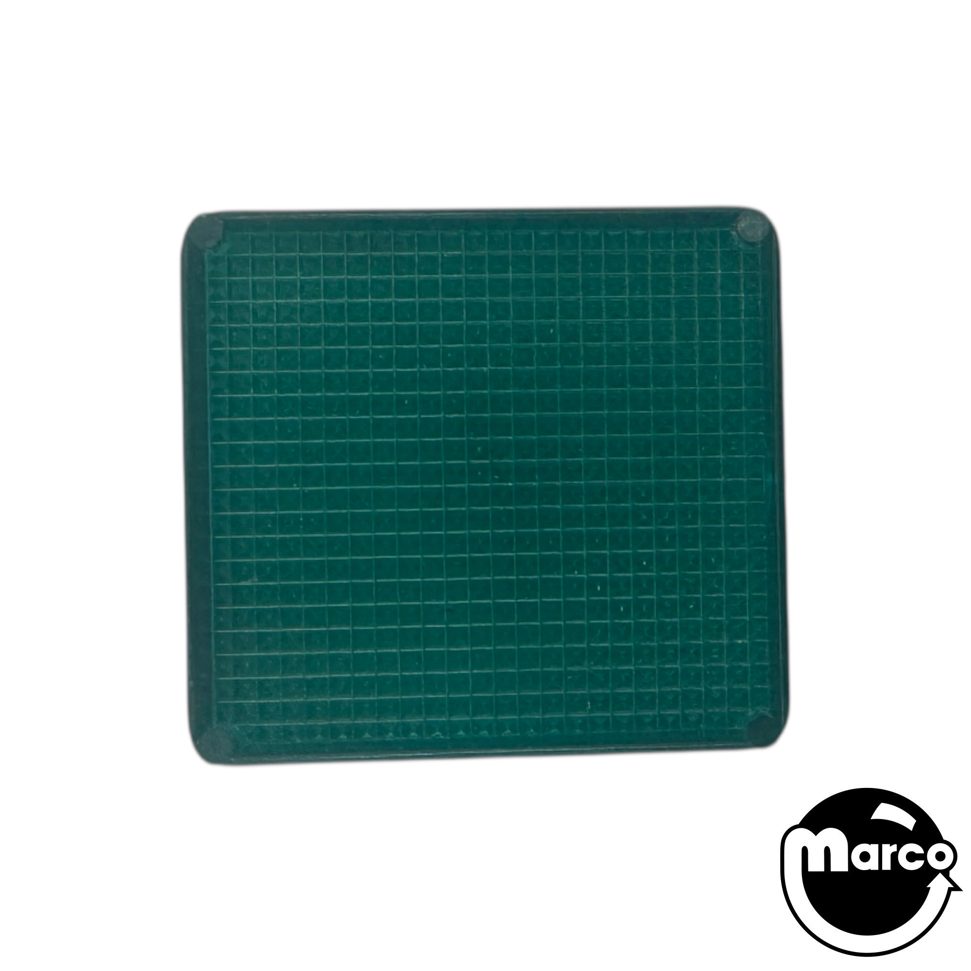 Insert - rectangle 1-1/8 x 1/4 inch clear teal stippled