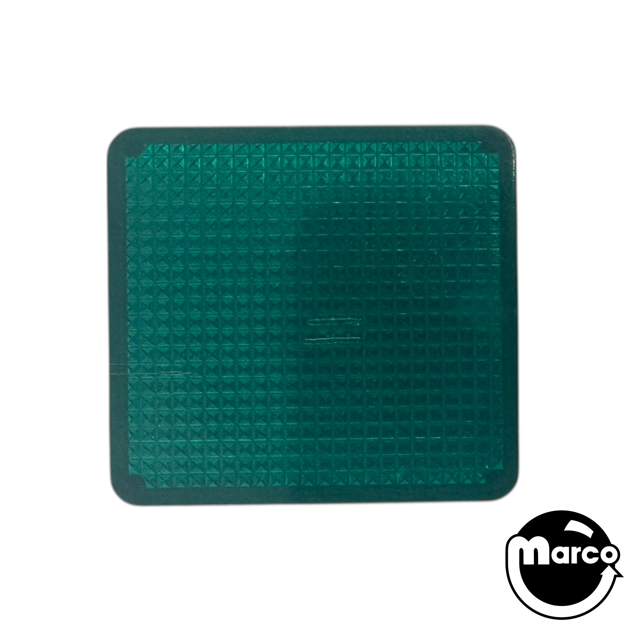 Insert - rectangle 1-1/8 x 1/4 inch clear teal stippled