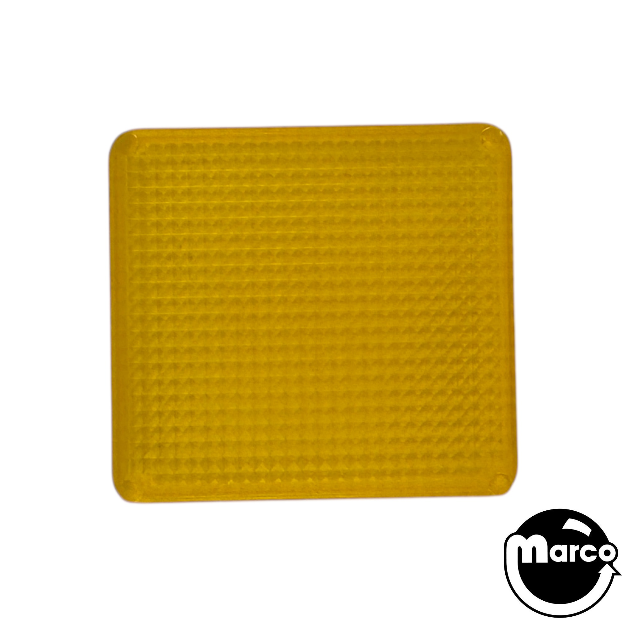 Insert - rectangle 1-1/8 x 1/4 inch clear yellow stippled