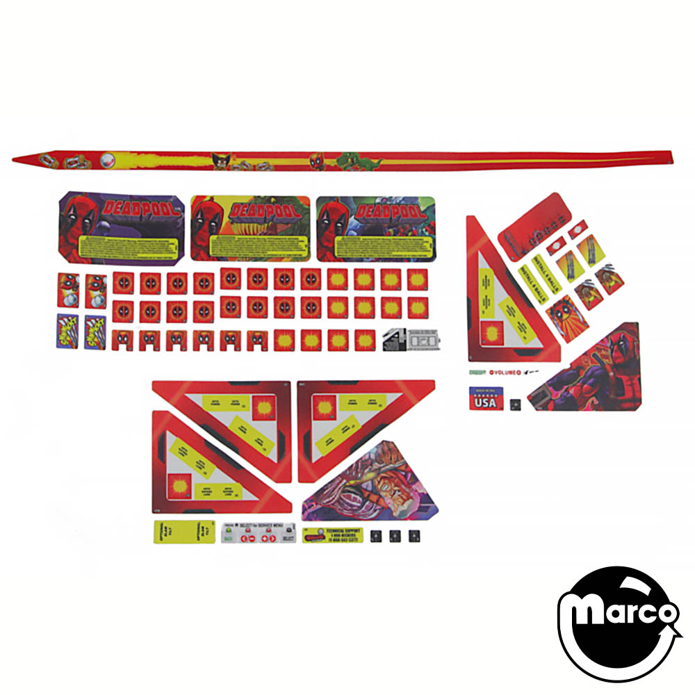 DEADPOOL PRO (Stern) Playfield decal set