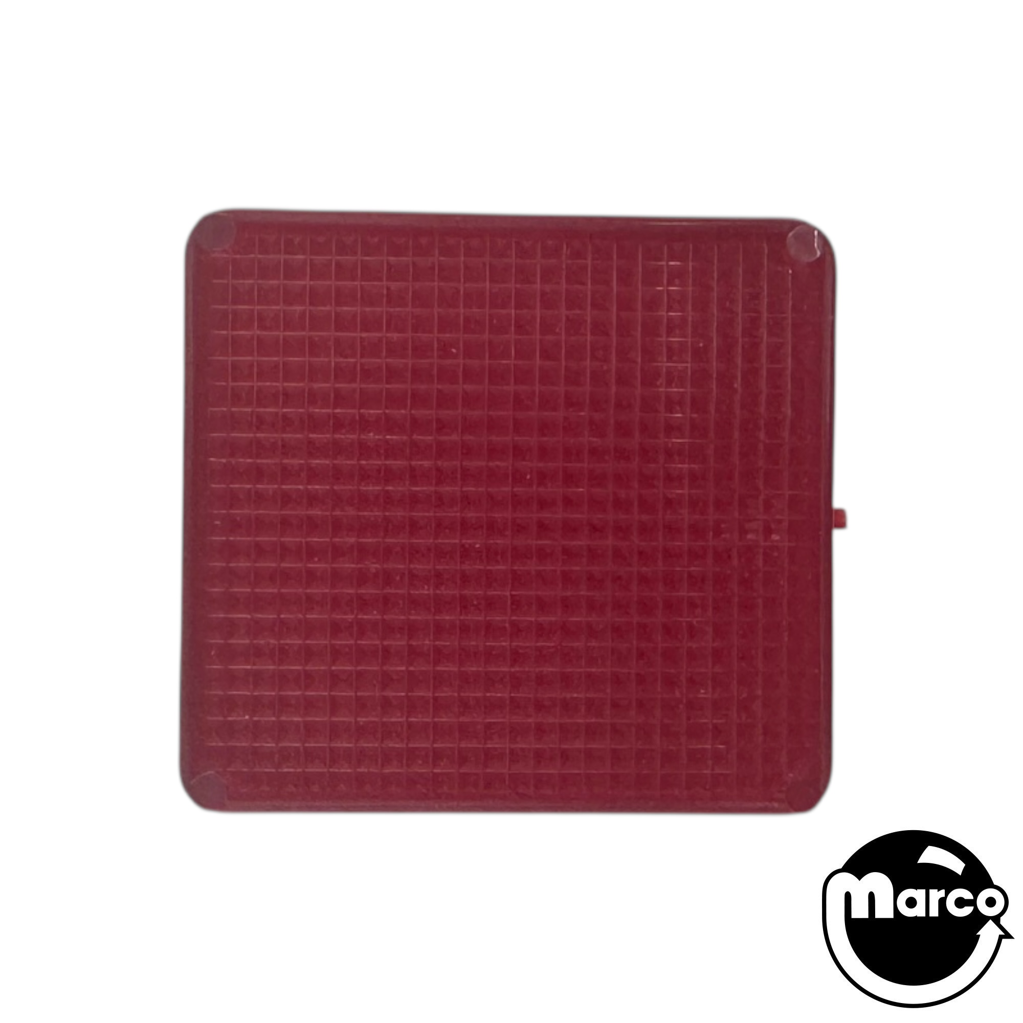 Insert - rectangle 1-1/8 x 1/4 inch clear red stippled