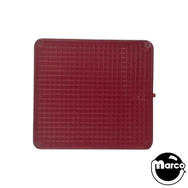 Insert - rectangle 1-1/8 x 1/4 inch clear red stippled