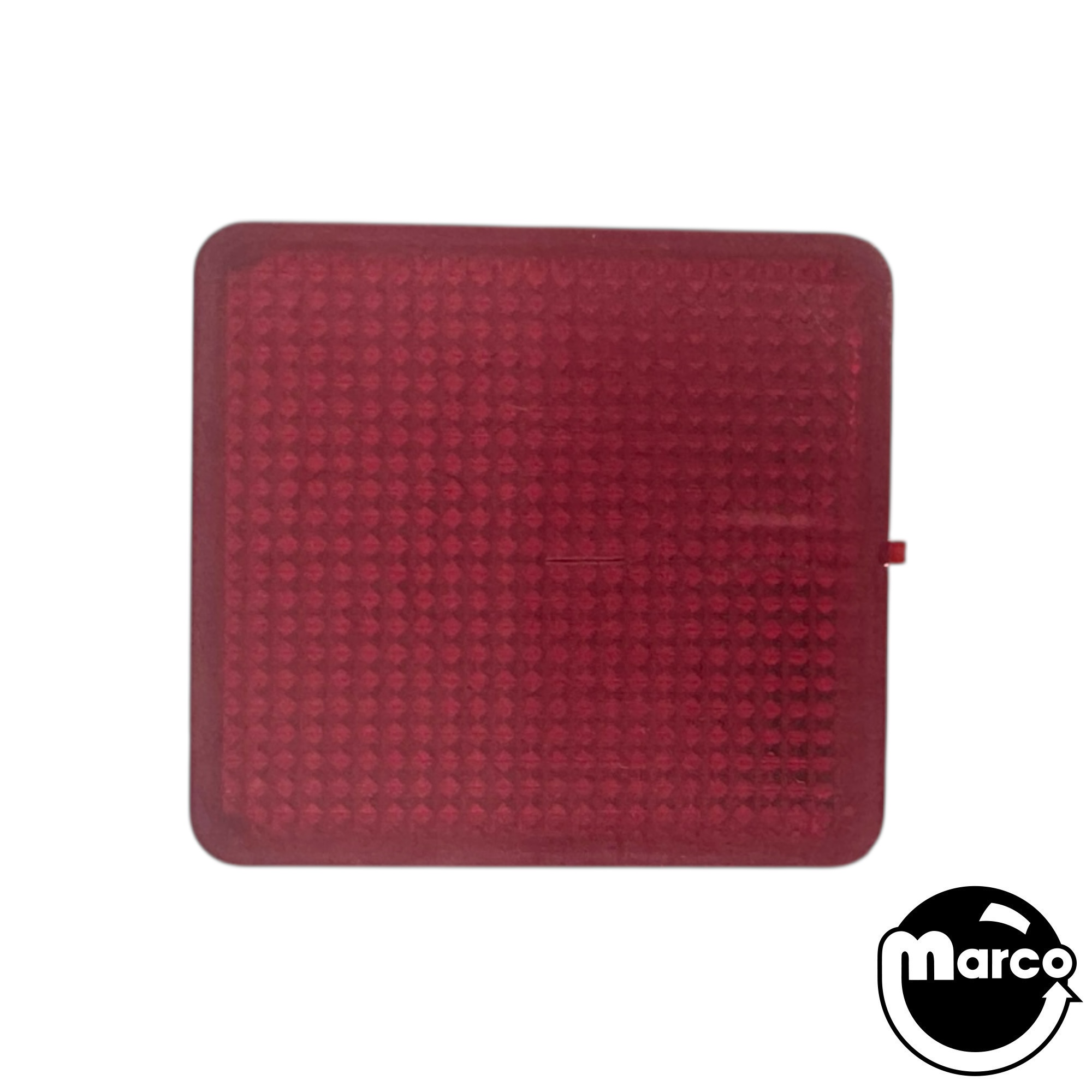 Insert - rectangle 1-1/8 x 1/4 inch clear red stippled
