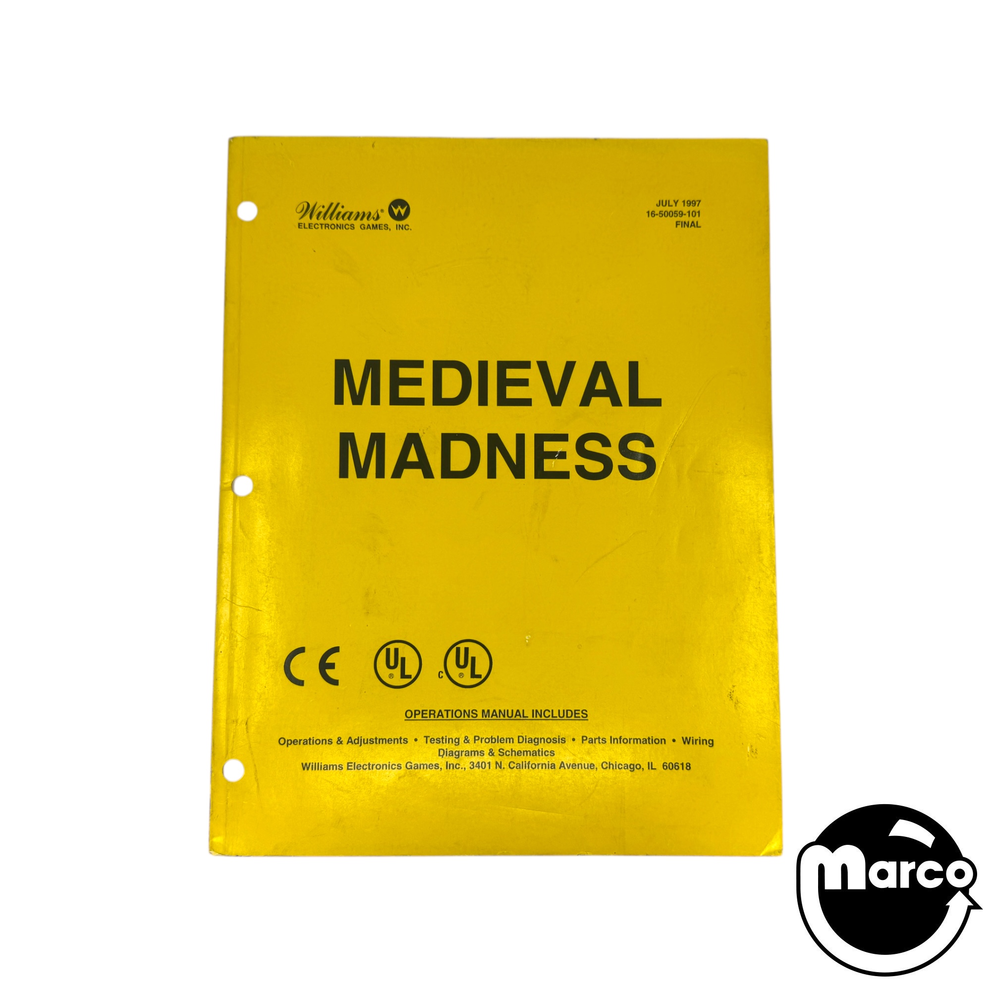 MEDIEVAL MADNESS (Williams) Manual Original