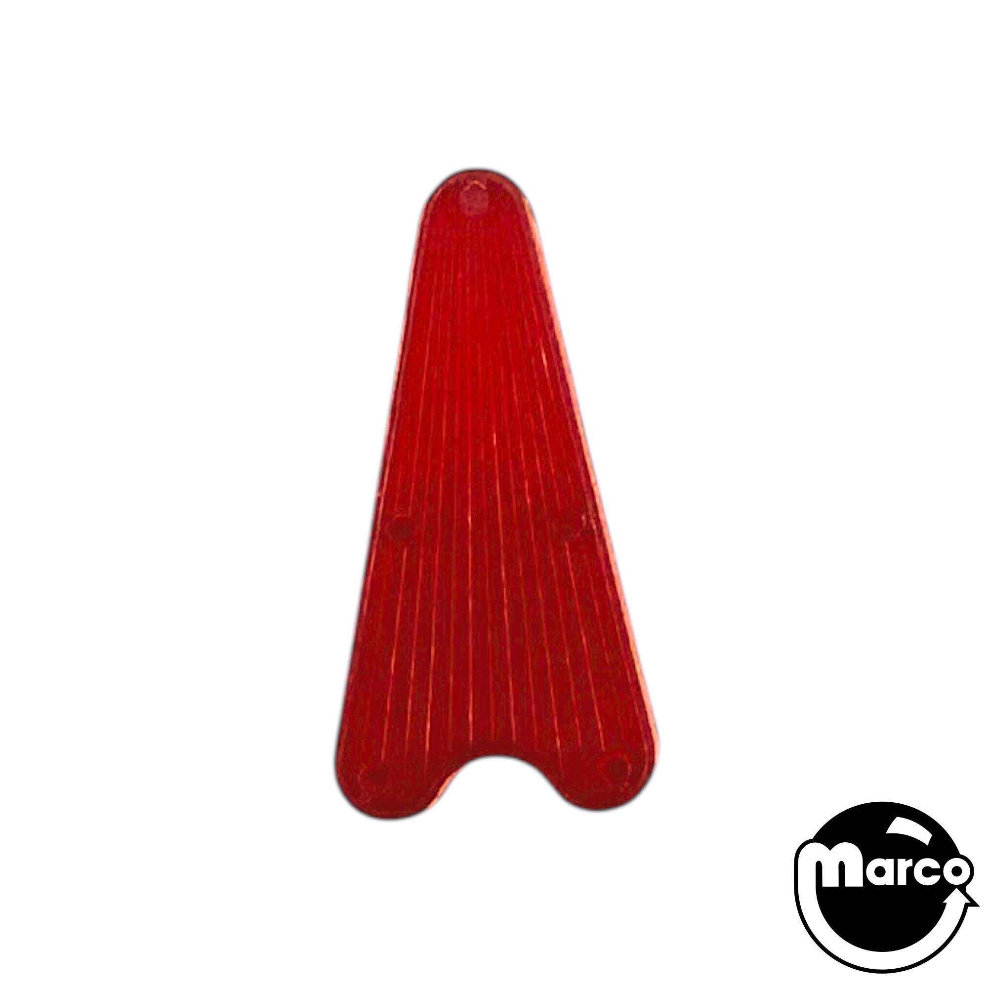 Insert small arrowhead 1/4 x 2 inch red clear ribbed
