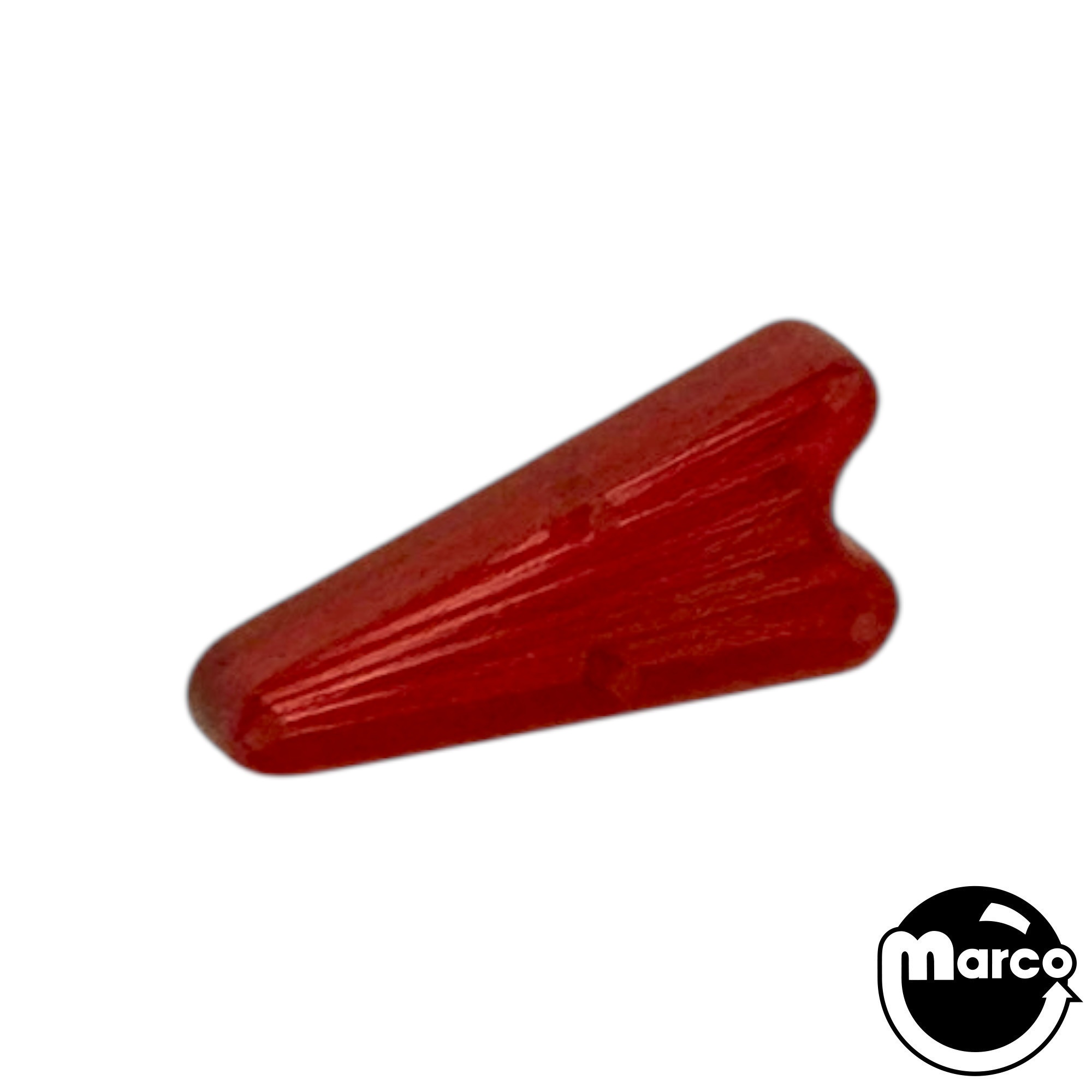Insert small arrowhead 1/4 x 2 inch red clear ribbed