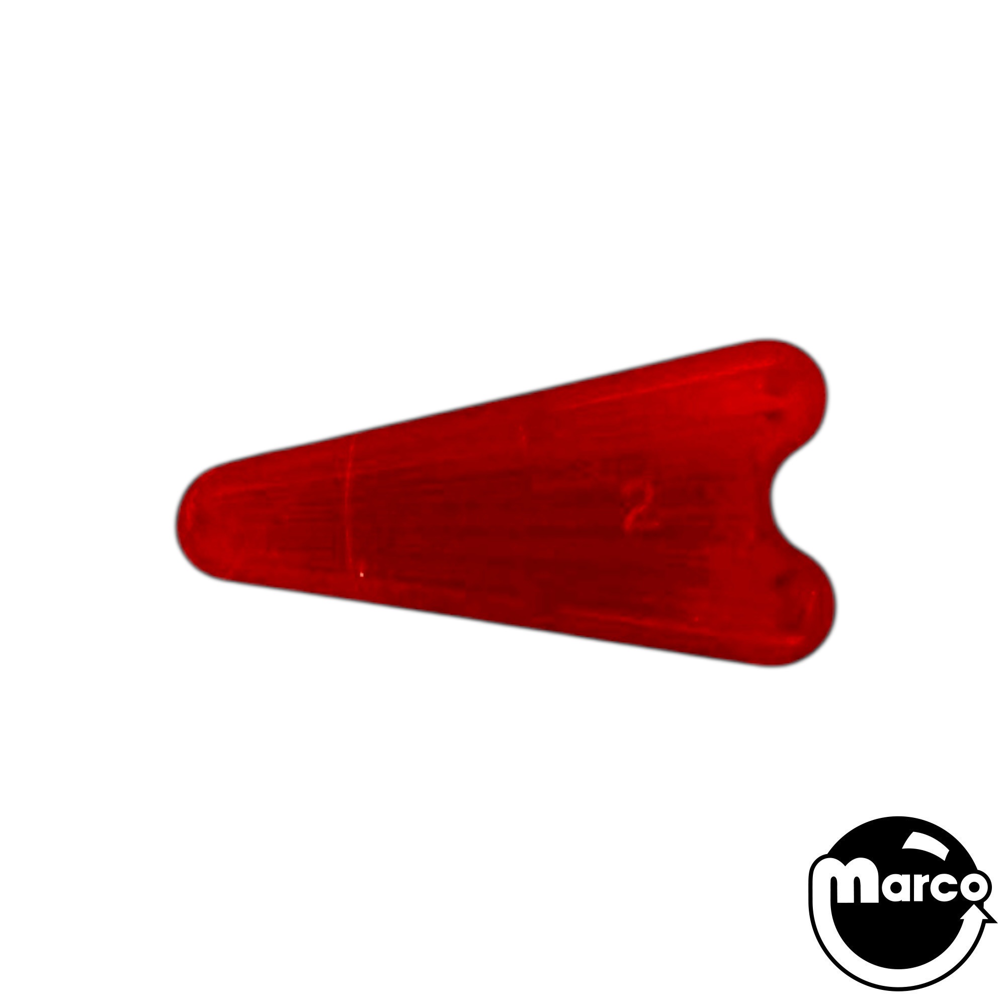Insert small arrowhead 1/4 x 2 inch red clear ribbed