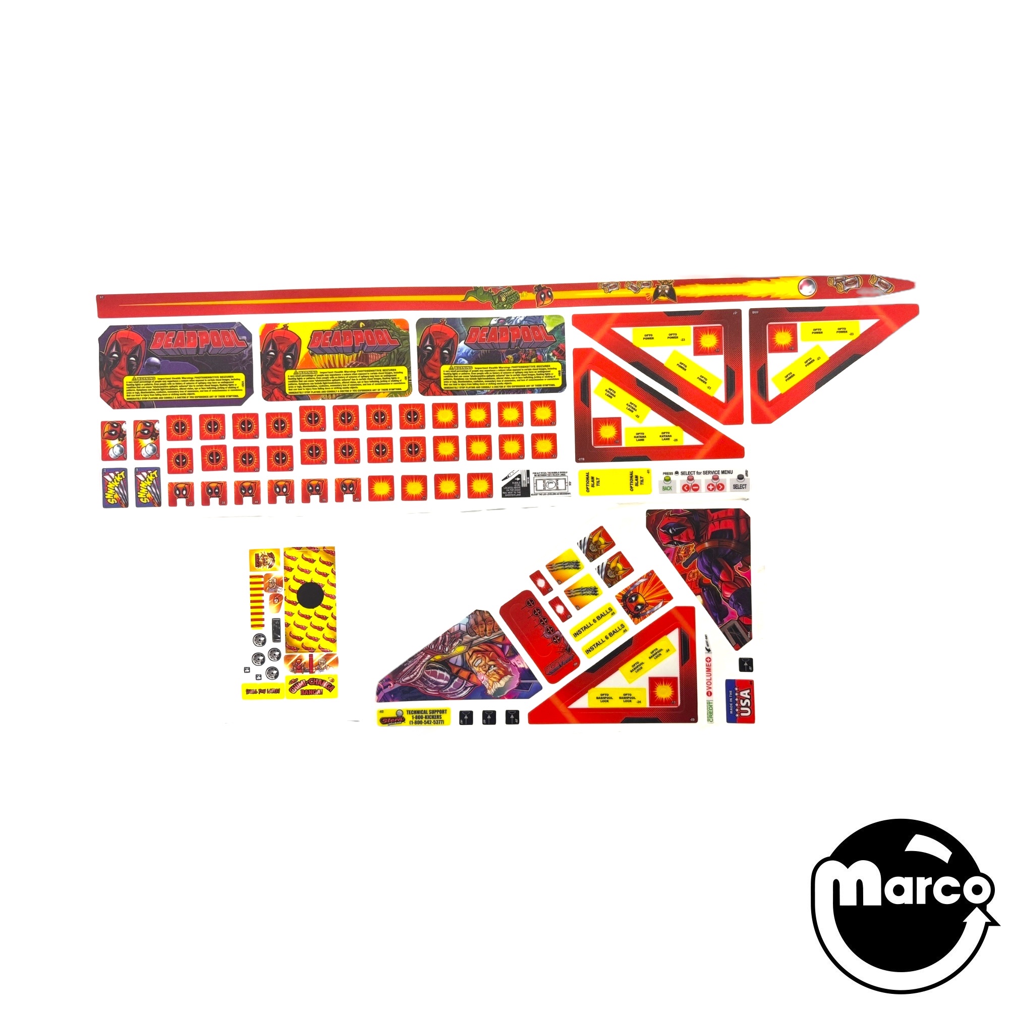 DEADPOOL PRE/LE (Stern) Playfield Decal Set