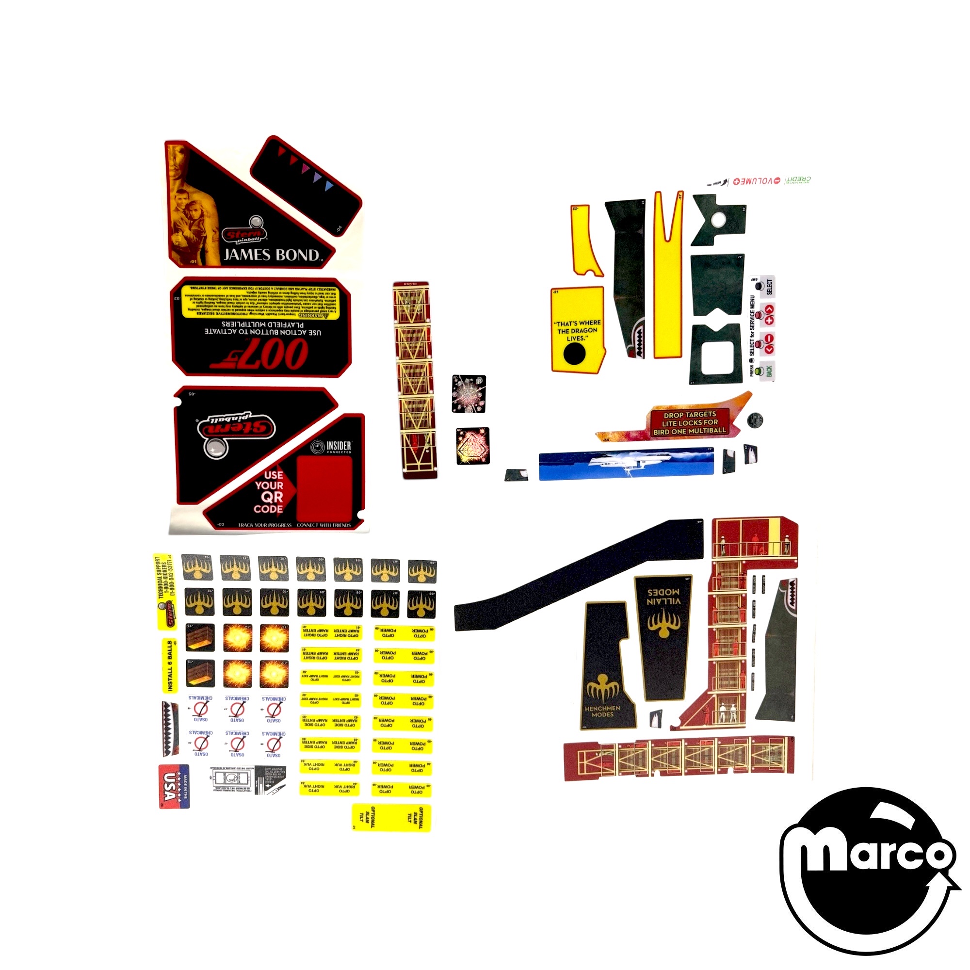 JAMES BOND 007 PRO (Stern) Decal Set