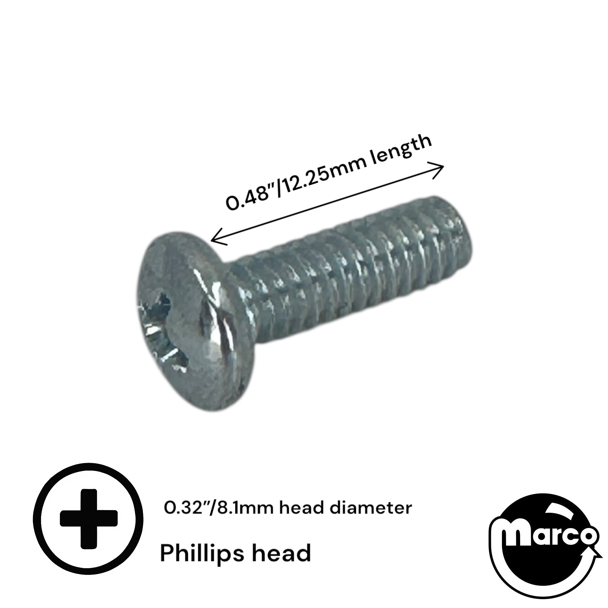 Machine Screw 8-32 x 1/2 inch p-rh
