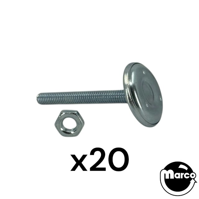 20 Leg Levelers - 3" with Stop Nuts Small Operator Pack