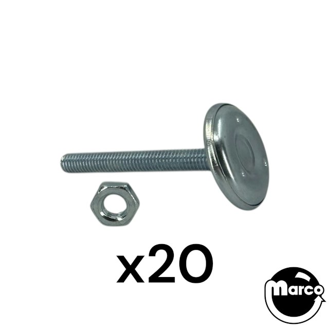 20 Leg Levelers - 3" with Stop Nuts Small Operator Pack