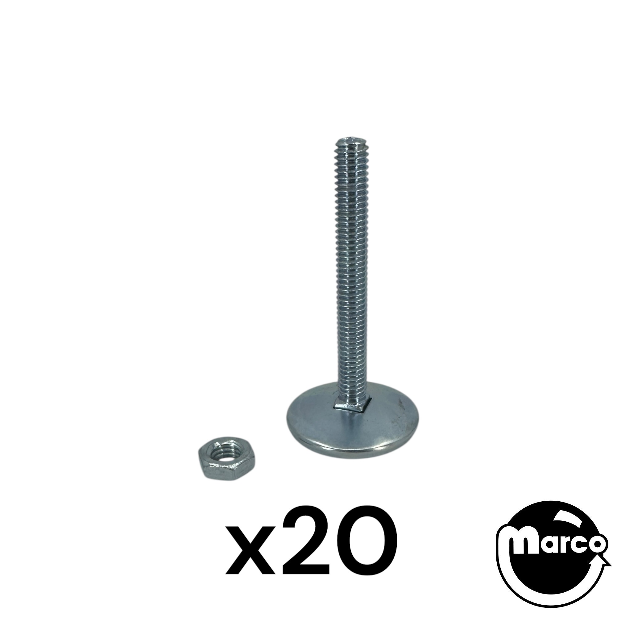 20 Leg Levelers - 3" with Stop Nuts Small Operator Pack