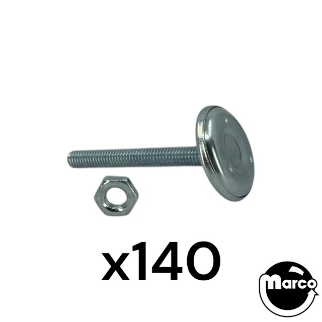 140 Leg levelers - 3" with stop nuts Large Operator Pack
