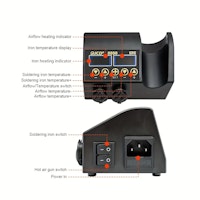 Solder and desolder hot air SMD station - economy