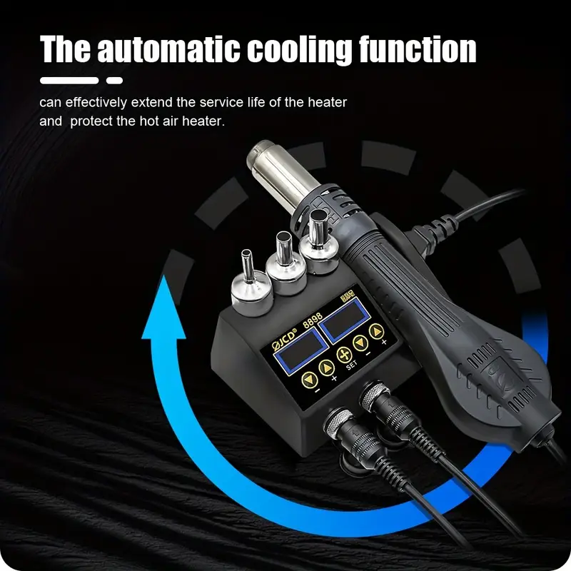 Solder and desolder hot air SMD station - economy