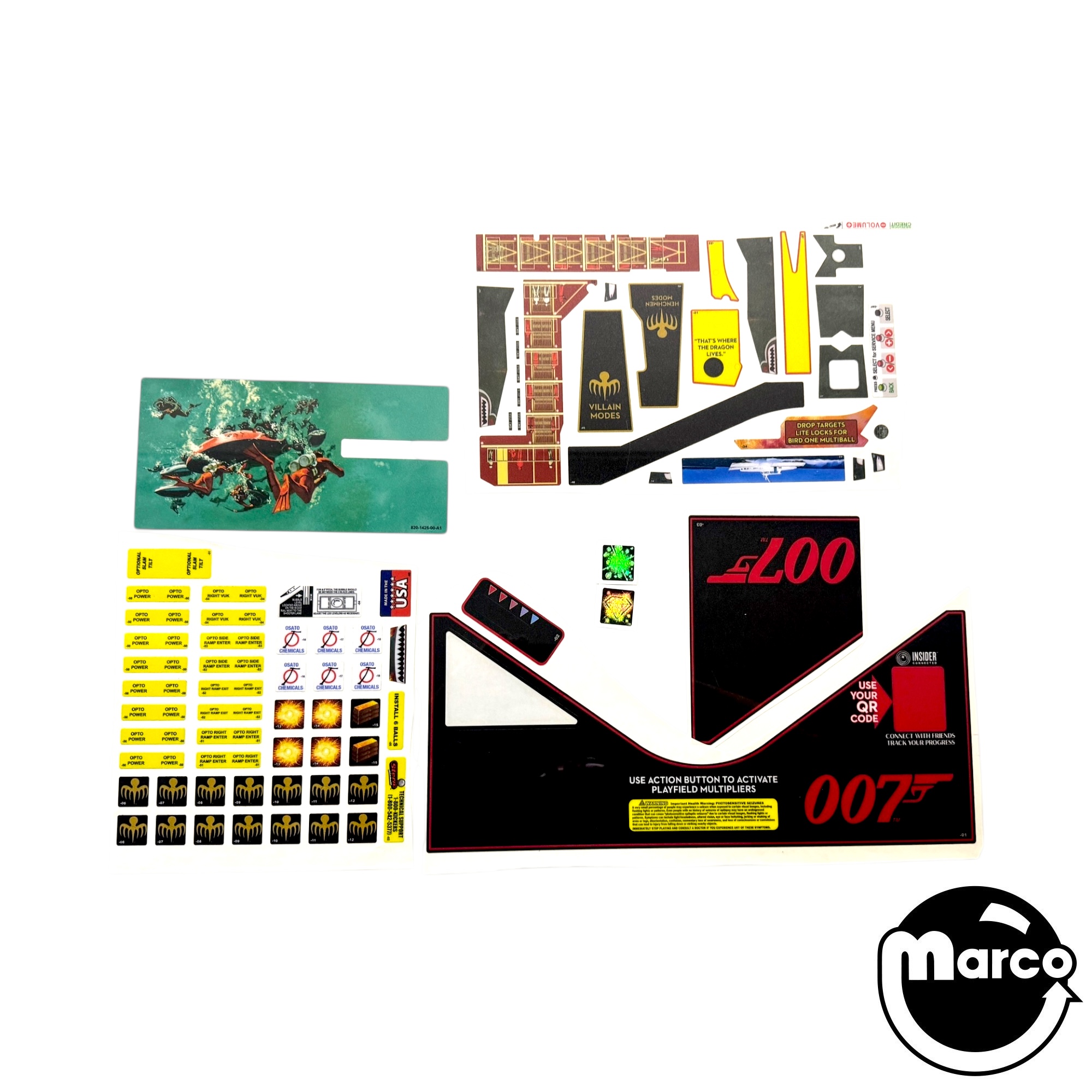 JAMES BOND 007 PRE/LE (Stern) Decal Set