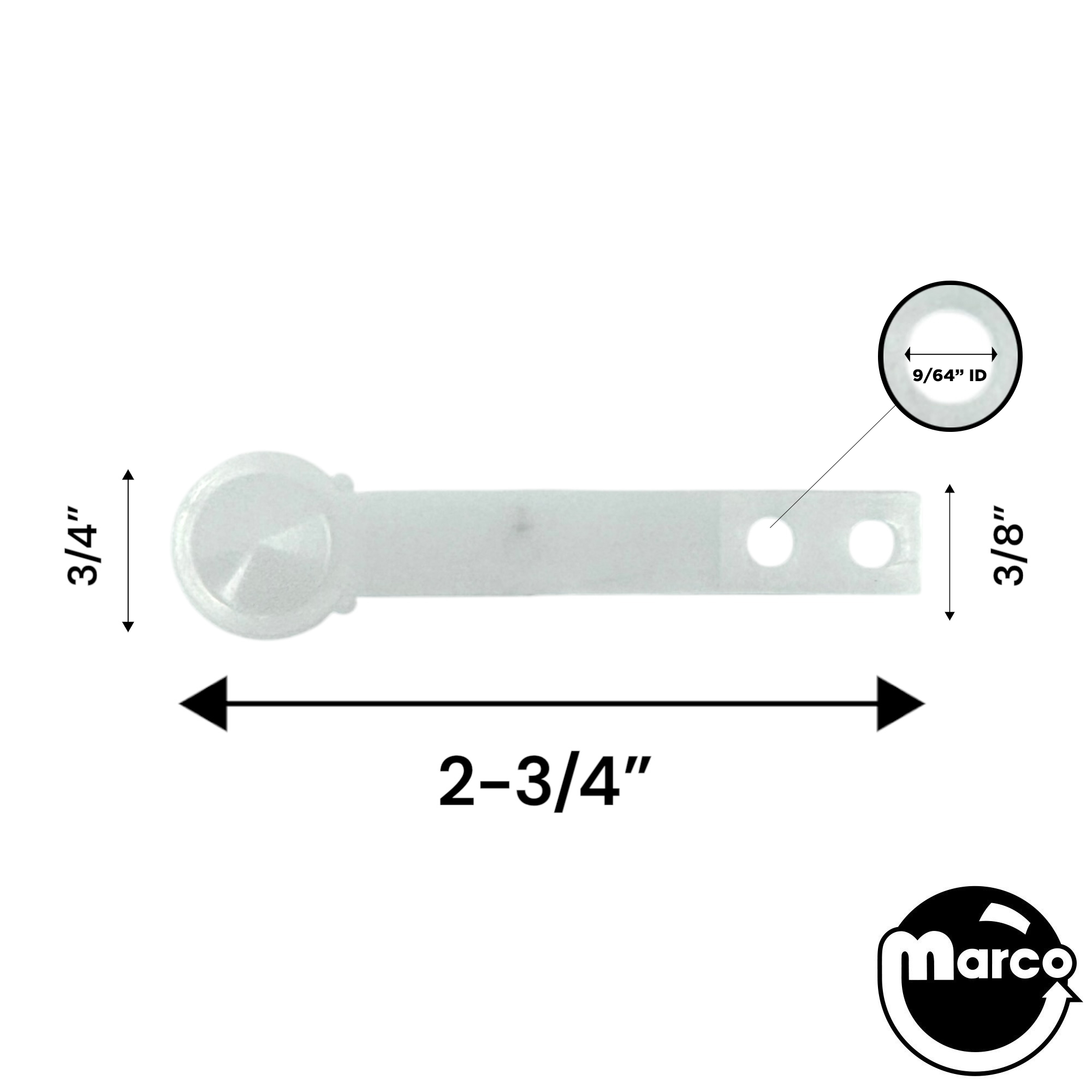 Spoon - pop bumper plastic 9/64 ID holes