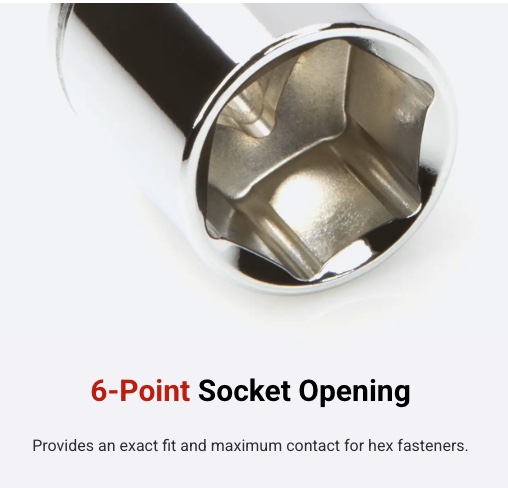 3/8 Inch Drive x 5/8 Inch 6-Point Socket