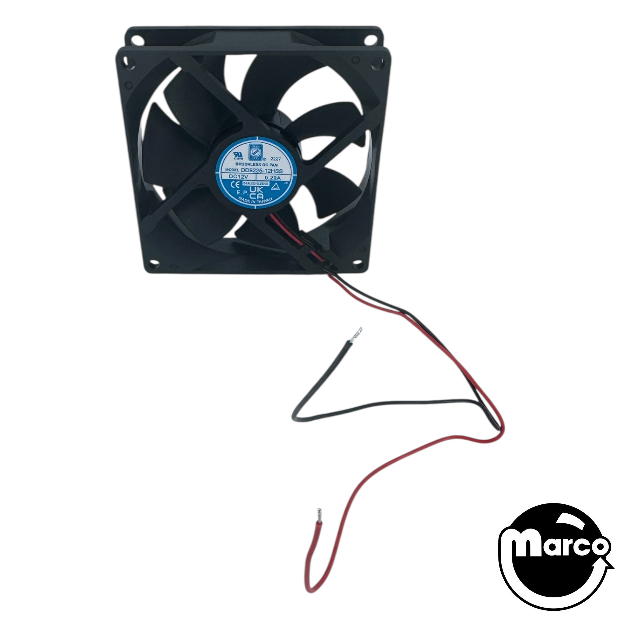 Cooling fan 92.5mm 12 vdc